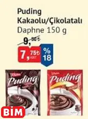 DAPHNE PUDİNG KAKAOLU/ÇİKOLATALI